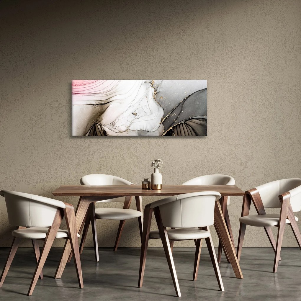 Obraz - Mramorový atrament (120x50 cm)