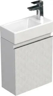 Kúpeľňová skrinka s umývadlom SAT Cube Way 3D 40x47,5x20 cm biela mat CUBE3D40DPB