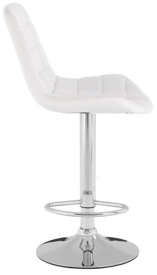 LuxuryForm DESIGN Barová stolička PARIS na striebornom tanieri - biela