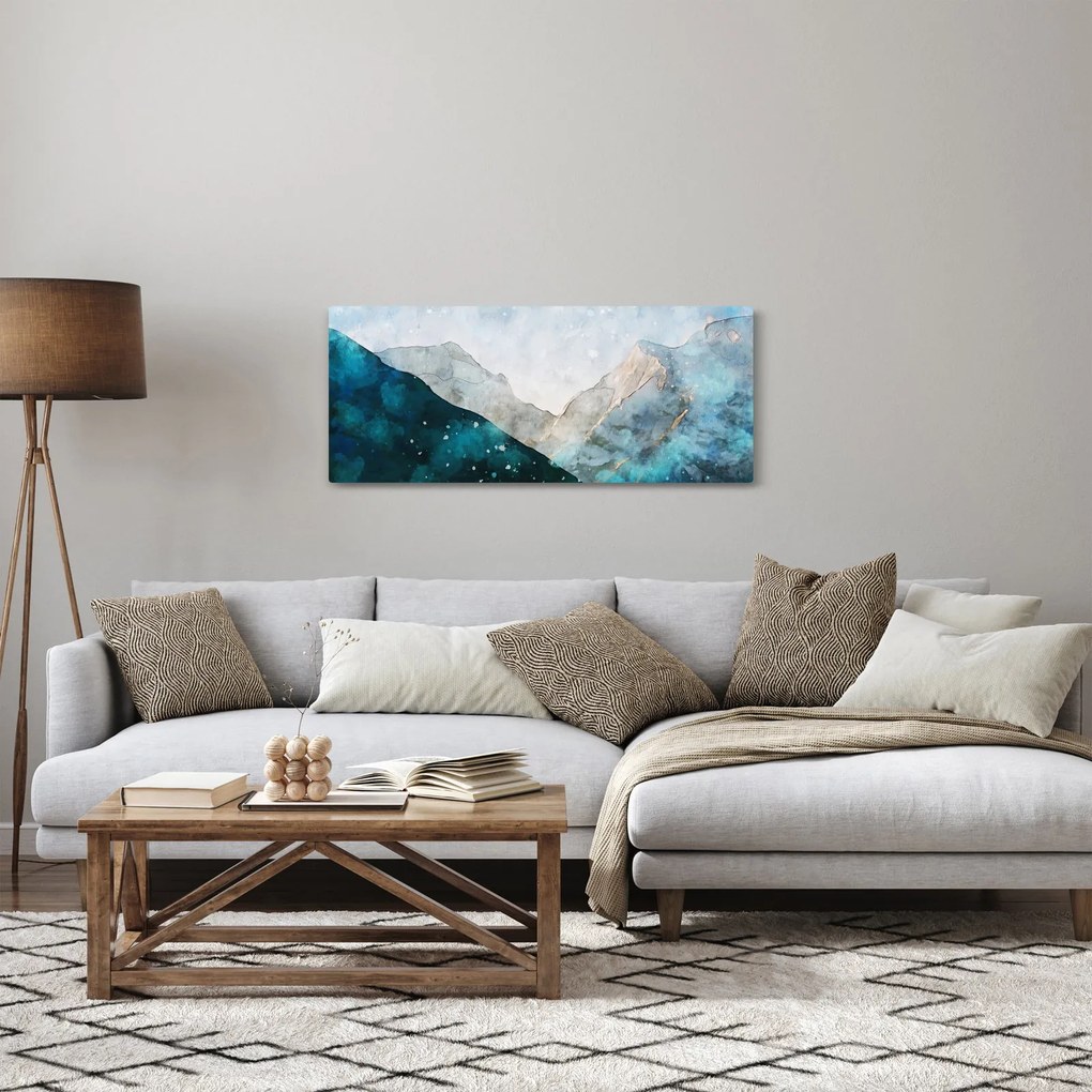 Obraz - Kresba hôr (120x50 cm)