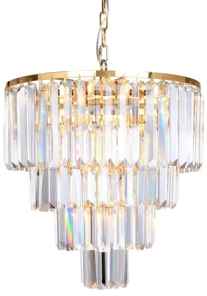 Brilagi - LED Krištáľový luster na reťazi MOZART 5xE14/40W/230V zlatá