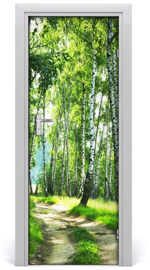 Fototapeta na dvere Břízová les 85x205 cm