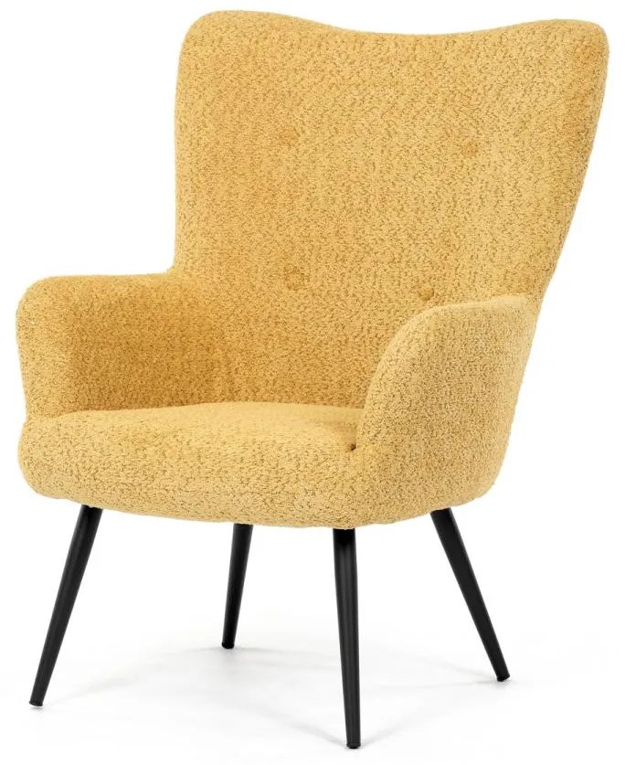 Křeslo ušák, žlutá látka, AK-W1206 YEL2