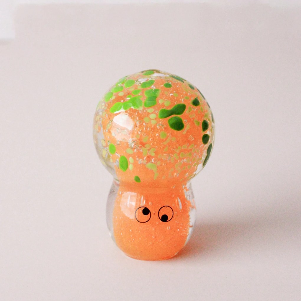Studio Arhoj Sklenená figúrka Crystal Blob Orange Crazy Shroom