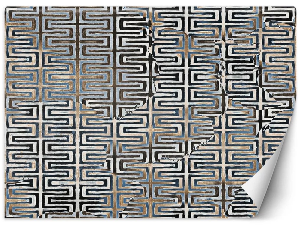 Fototapeta, Geometrický vzor ve zlatém lesku - 250x175 cm