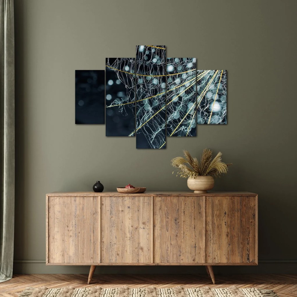 Obraz -Kvet s pavučinou (150x105 cm)