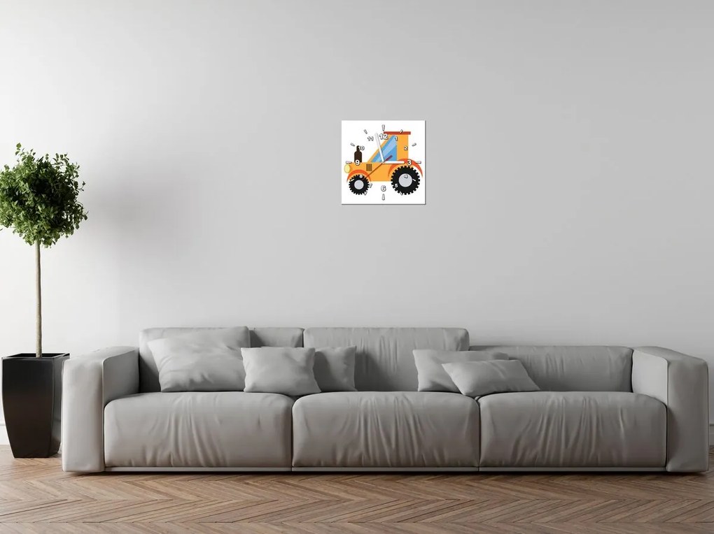 Gario Obraz s hodinami Traktor Rozmery: 40 x 40 cm