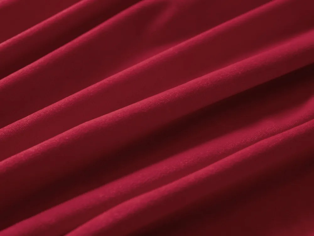 Biante Veľký zamatový oválny obrus Velvet Premium SVP-007 Malinovo červený 200x240 cm