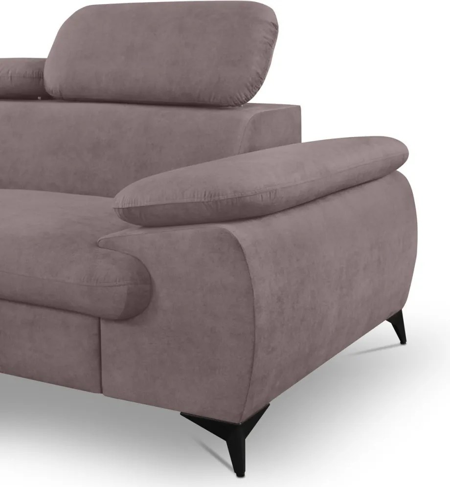 Rohová sedacia súprava Scala, staroružová látka,ľavý roh