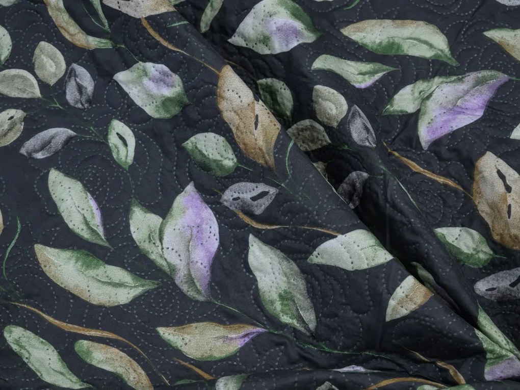 Prehoz na posteľ SILVANE, čierny Rozmer: 170 x 210 cm