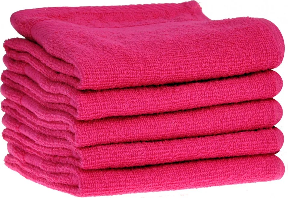 Detský uterák bavlnený 30x50 tmavo ružový EMI