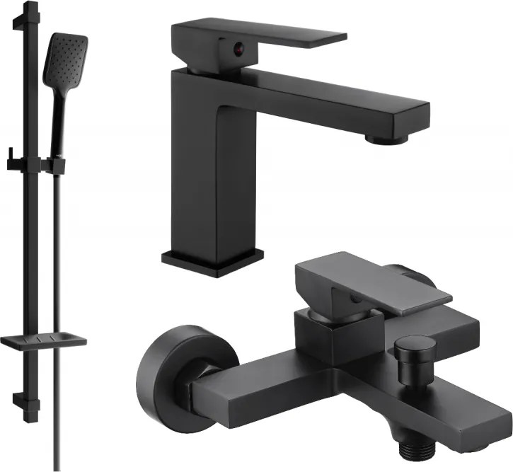 Mexen Uno DQ62 vaňový set, čierny - 71403DQ62-70