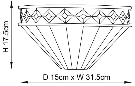Endon 64149 - Nástenné svietidlo Tiffany FARGO 1xE14/40W/230V