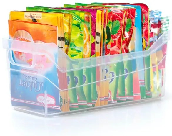Prosperplast Úložný box, úzký s madlem, systémový NUK 28 x 12 x 12, 3l
