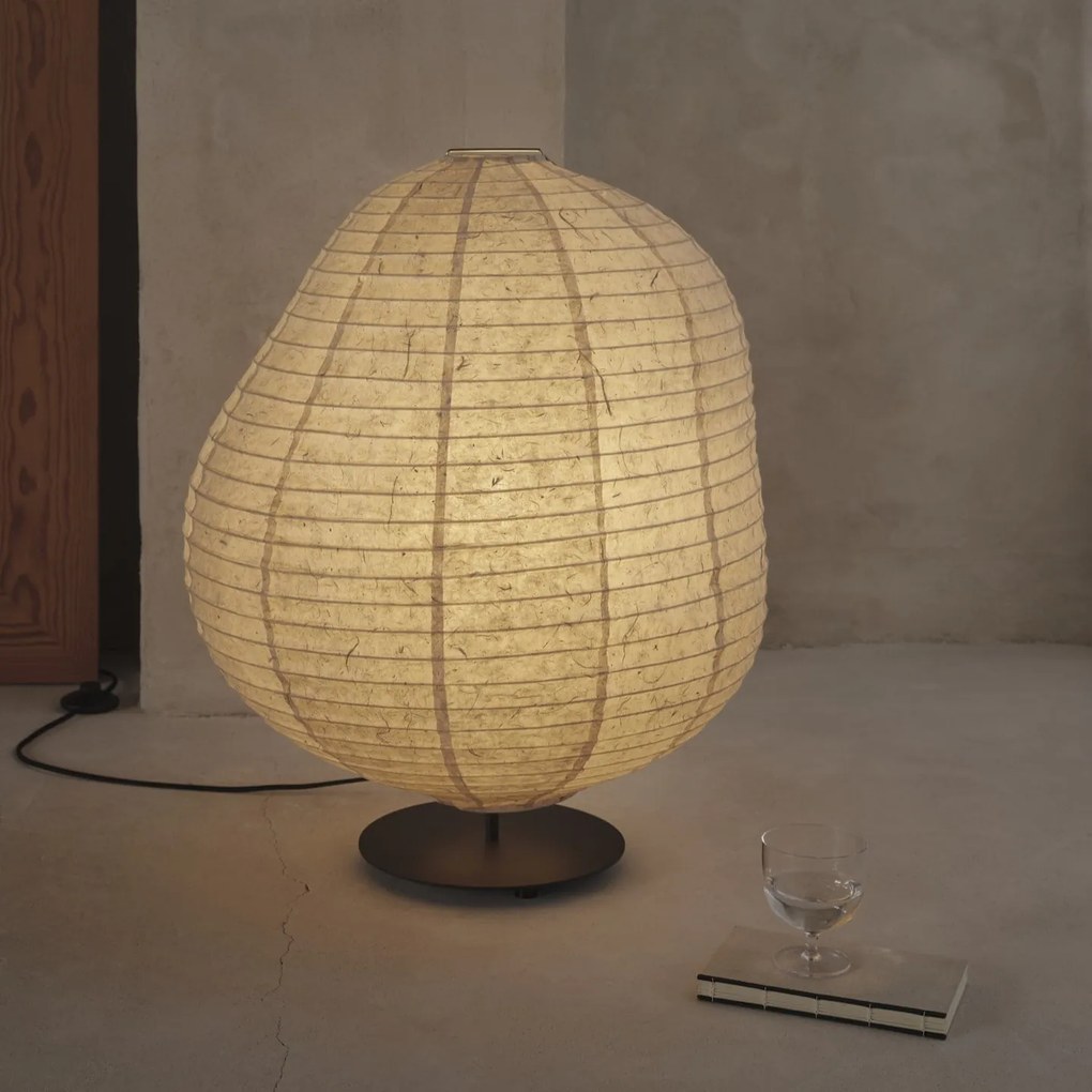 Ferm Living Stojacia lampa Kurbis Black / Natural Ø 60 cm
