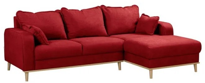 Červená rohová pohovka (pravý roh) Beata - Ropez