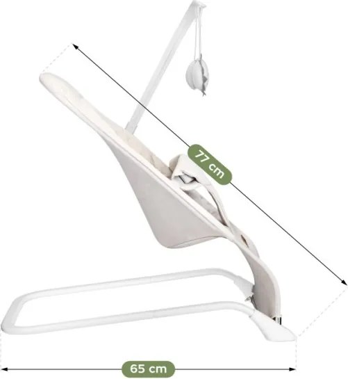 Detské hojdacie kreslo Moon 10 béžové