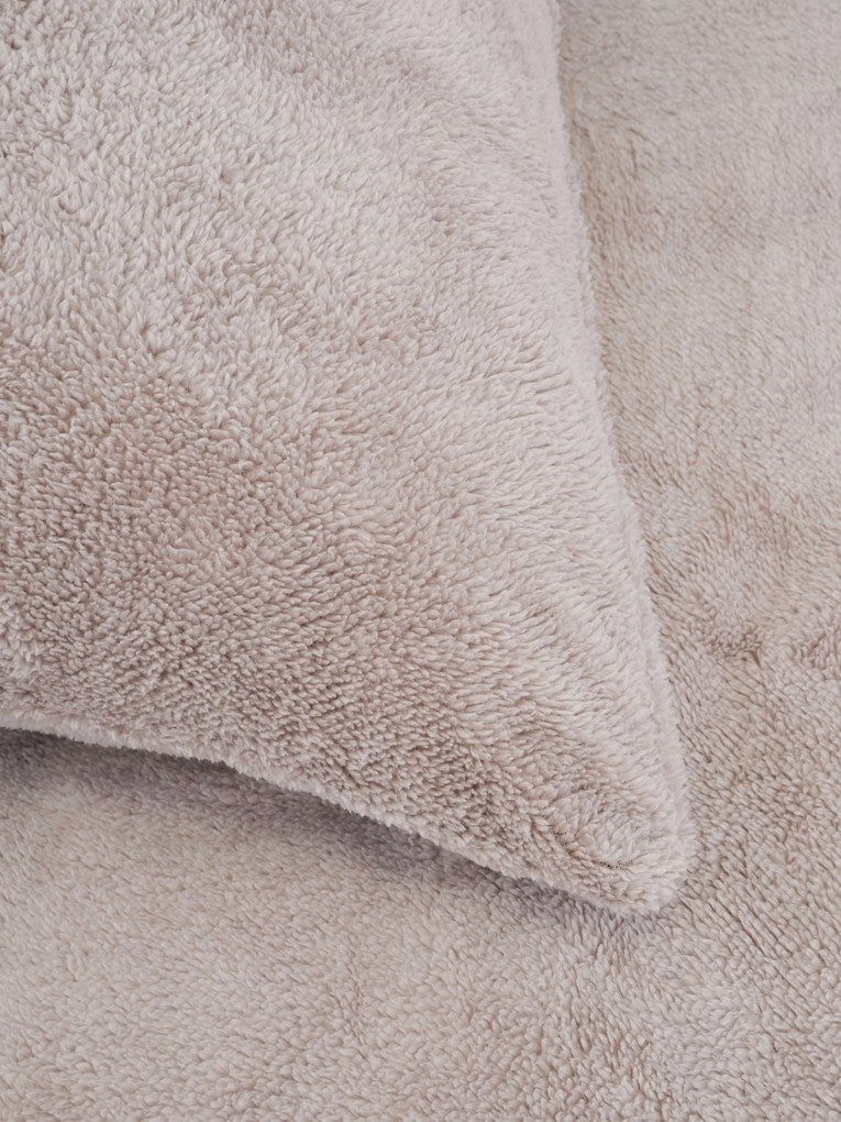 Baránková obliečka na vankúšik mikroplyš 40 × 40 cm – Teddy cappuccino