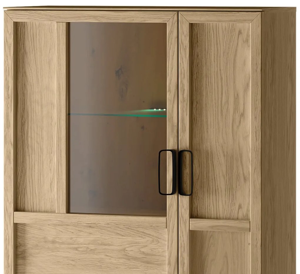 Vitrína Limbo 15 95 cm z masivu s LED osvětlením dub Artisan