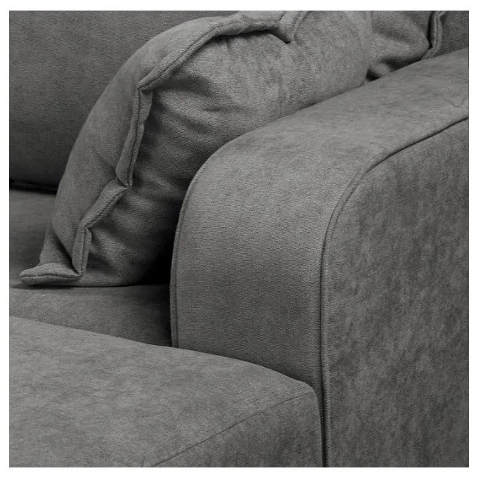 Tmavosivá rohová pohovka (pravý roh) Beata - Ropez