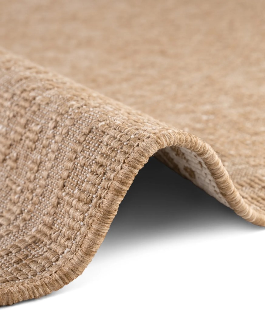 NORTHRUGS, Koberec behúň Duet Kona 106250 Beige/White - na von aj na doma, 80x250, béžová, chodba / predsieň