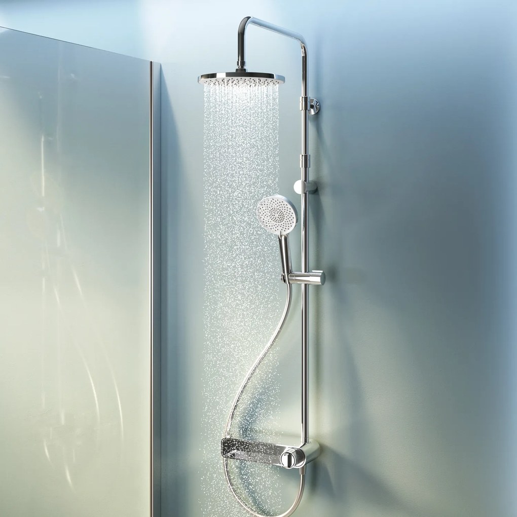 Sprchový systém AM.PM X-Joy F0785A600 s poličkovou batériou, chróm