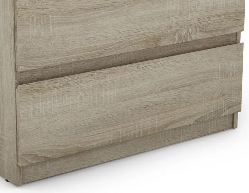 Zásuvková komoda Carlos 753S, dub sonoma, výška 80 cm