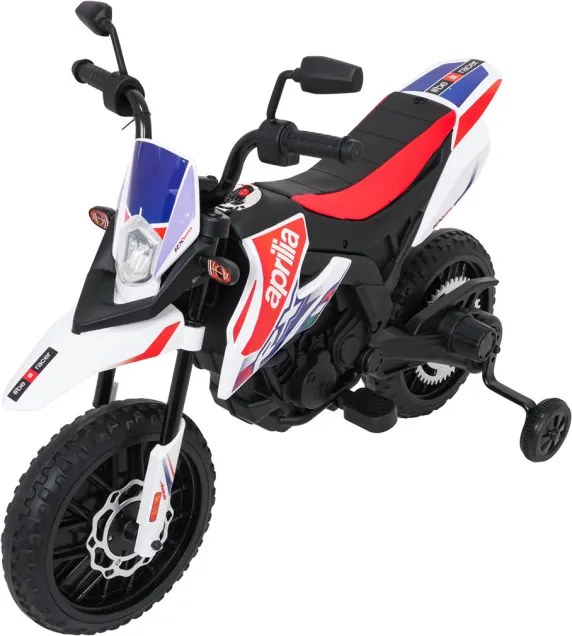 Elektrická motorka Aprilia RX biela