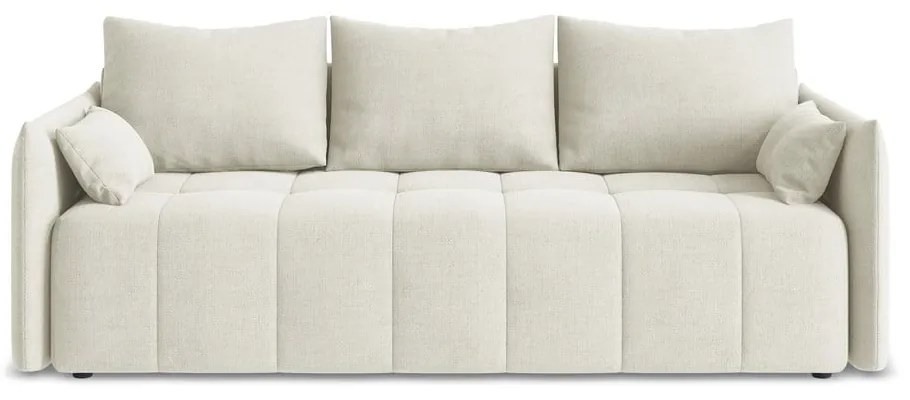 Béžová rozkladacia/s úložným priestorom pohovka 225 cm Moku – Makamii