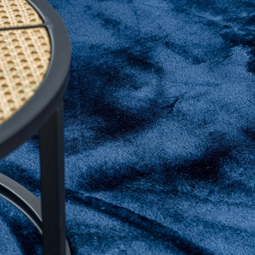 Kusový koberec Visco Rabbit Dark blue 10 kruh, 160x160 (priemer) kruh, modrá, detská izba, Dywany Łuszczów