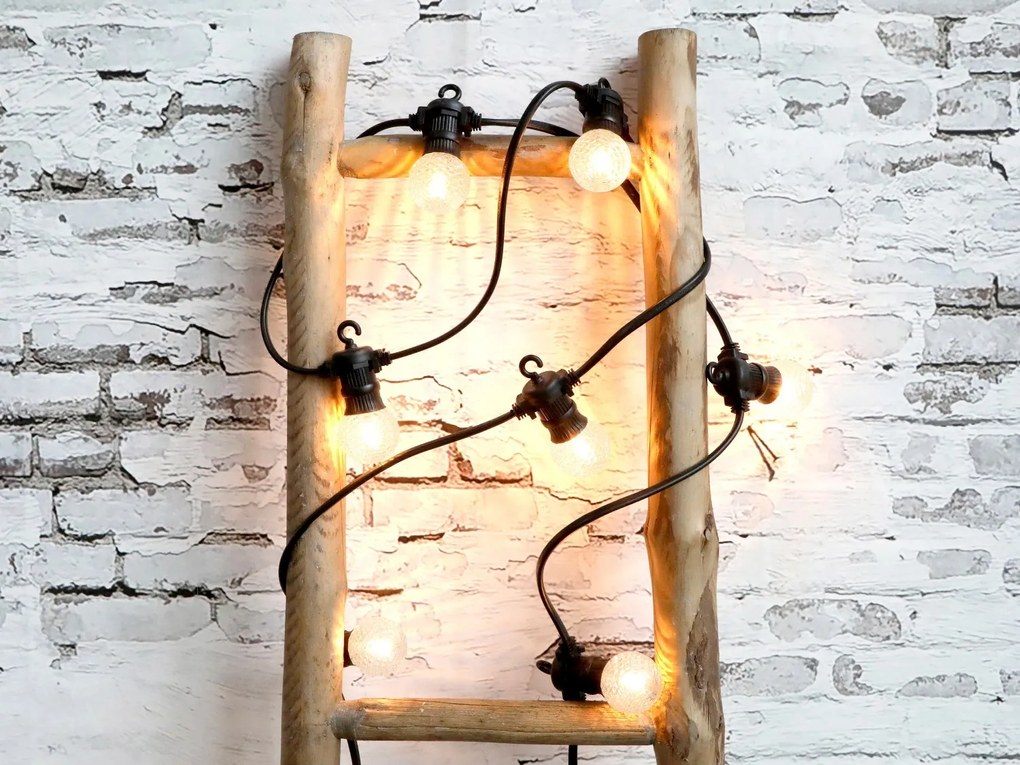 Vianočná svetelná reťaz s 8-mi Led svetlami - biela teplá - 3m