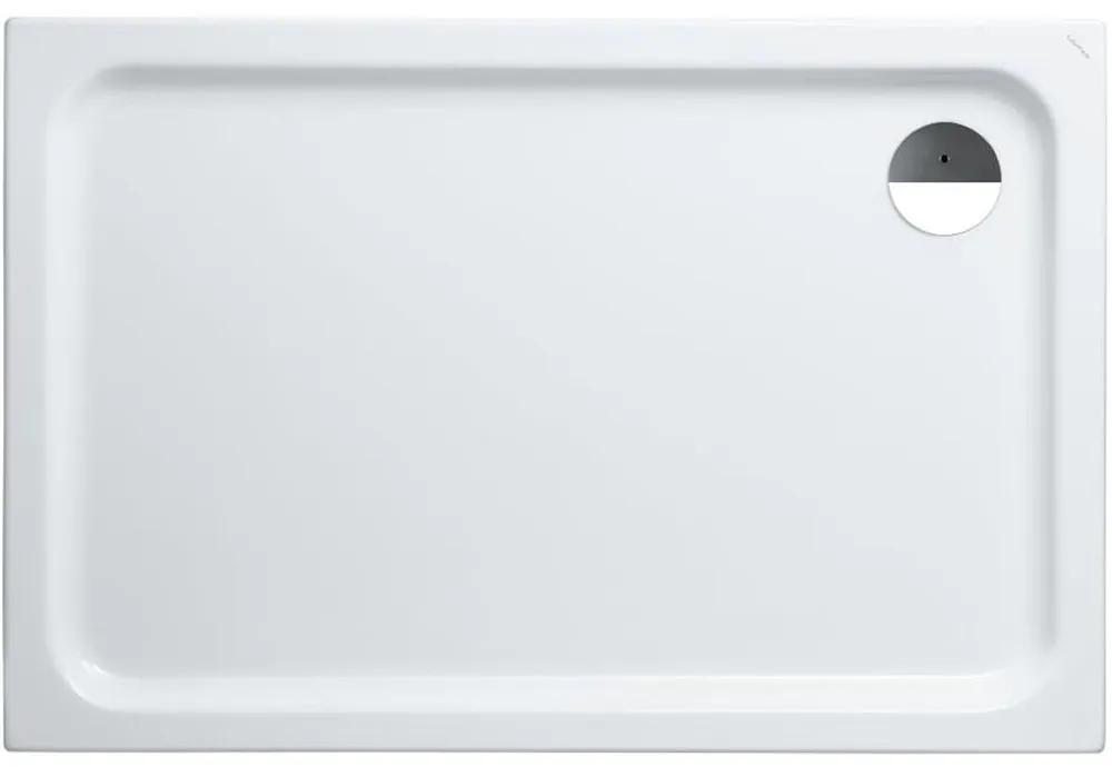 LAUFEN Solutions obdĺžniková sprchová vanička zo sanitárneho akrylátu, odtok v rohu, 1200 x 800 x 45 mm, biela, H2125020000001