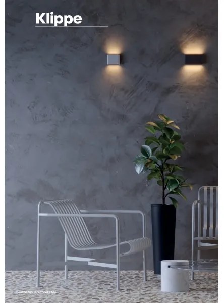 Redo 90452 - LED Vonkajšie nástenné svietidlo KLIPPE LED/24W/230V IP54 antracit