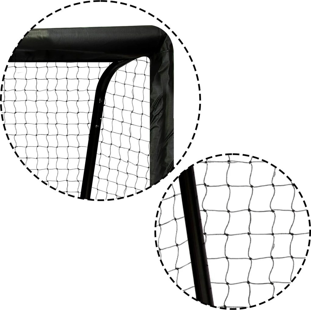 Neo-Sport Futbalová bránka 180 x 120 x 60 cm NS-463 čierno-červená