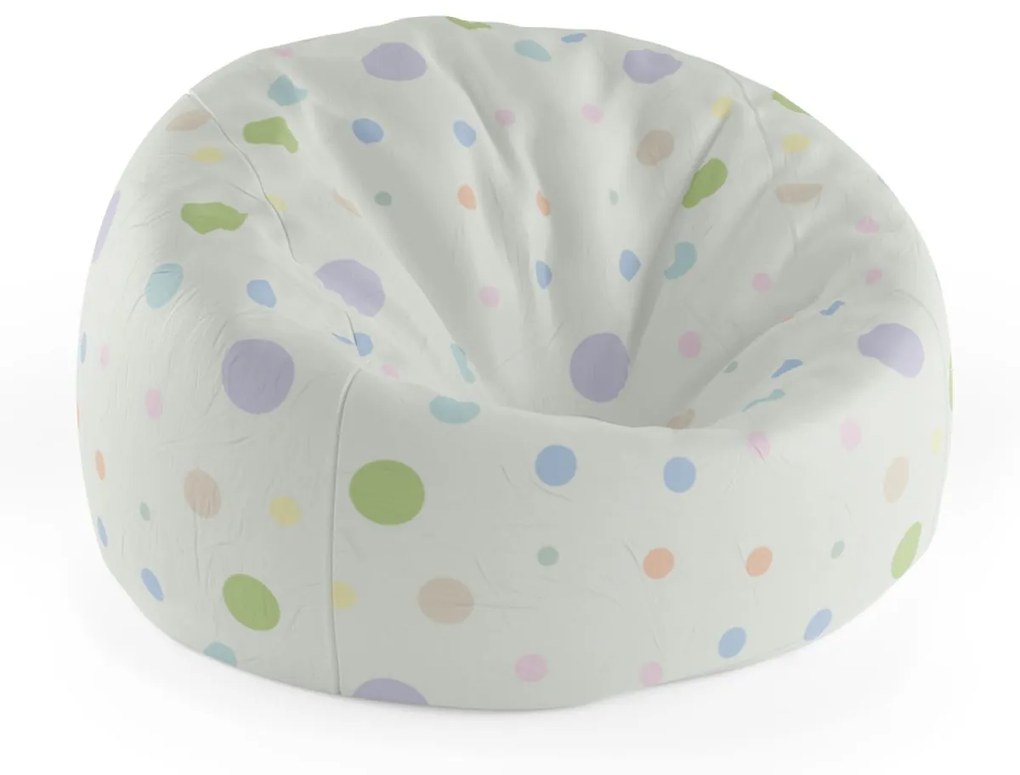 Sablio Sedací vak Cocoon Trojfarebné bodky - 75 x 45 x 35 cm