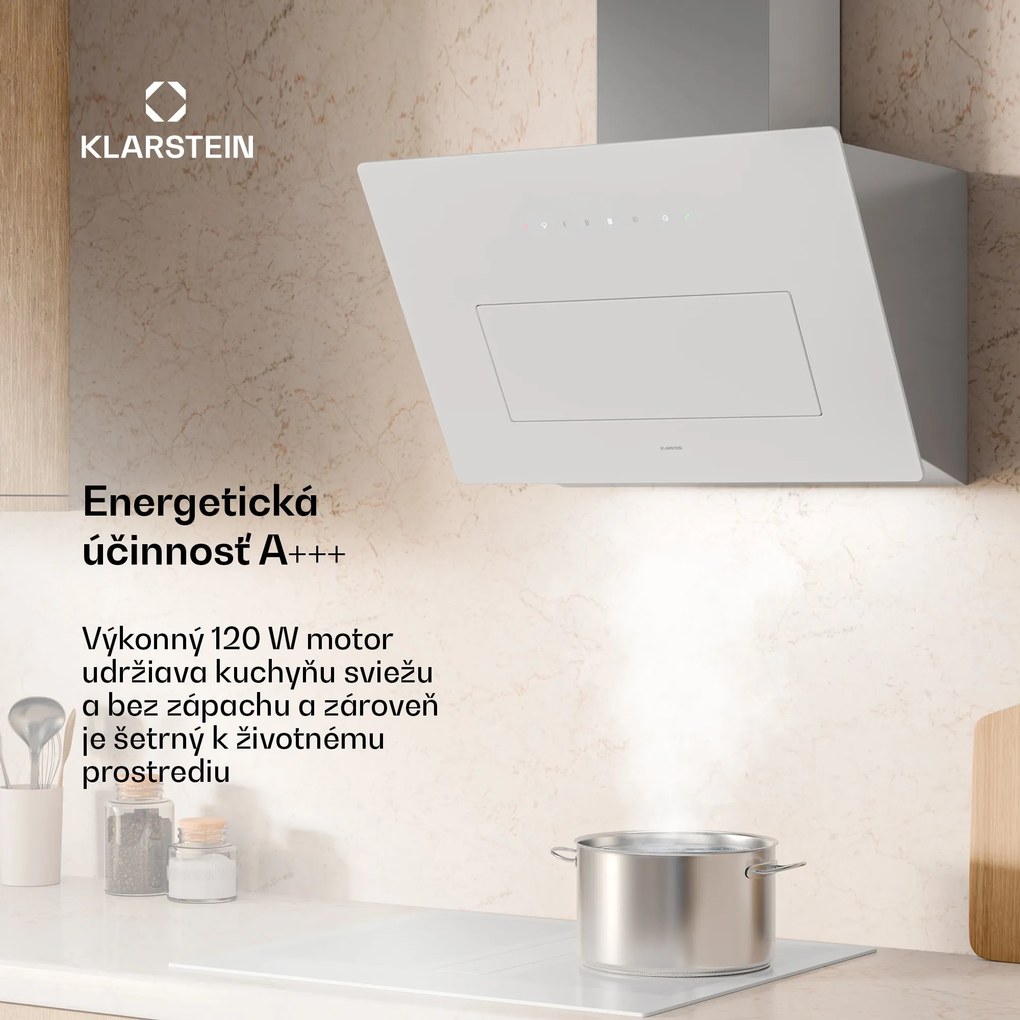 Klarstein SleekAir digestor | A+++ | 717 m³/h | dotykový ovládací panel | LED | 60 cm