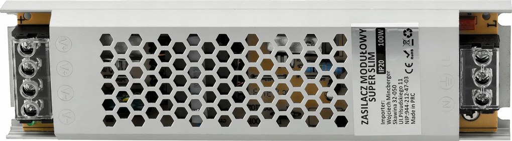 BERGE Super Slim LED modulárny napájací zdroj - 12V - 100W - 8,33A - IP20