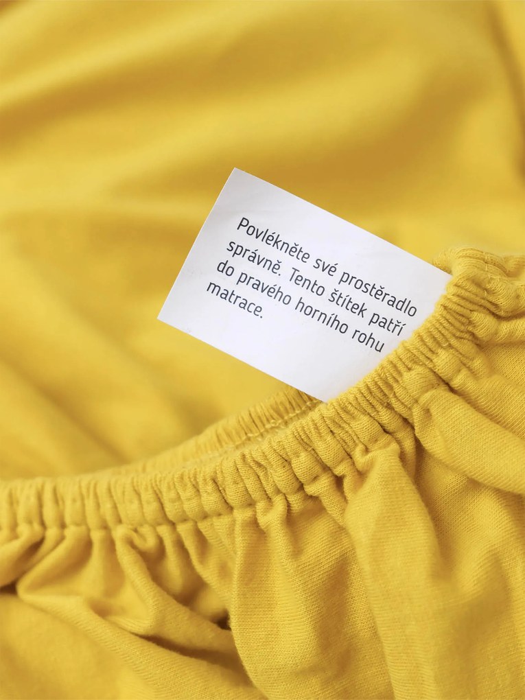 Jersey plachta Classic 140 x 200 cm - horčicová