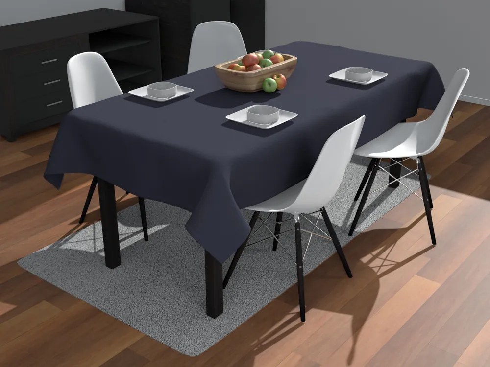Biante Dekoračný obdĺžnikový obrus Rongo RG-066 Tmavo sivý 60x100 cm