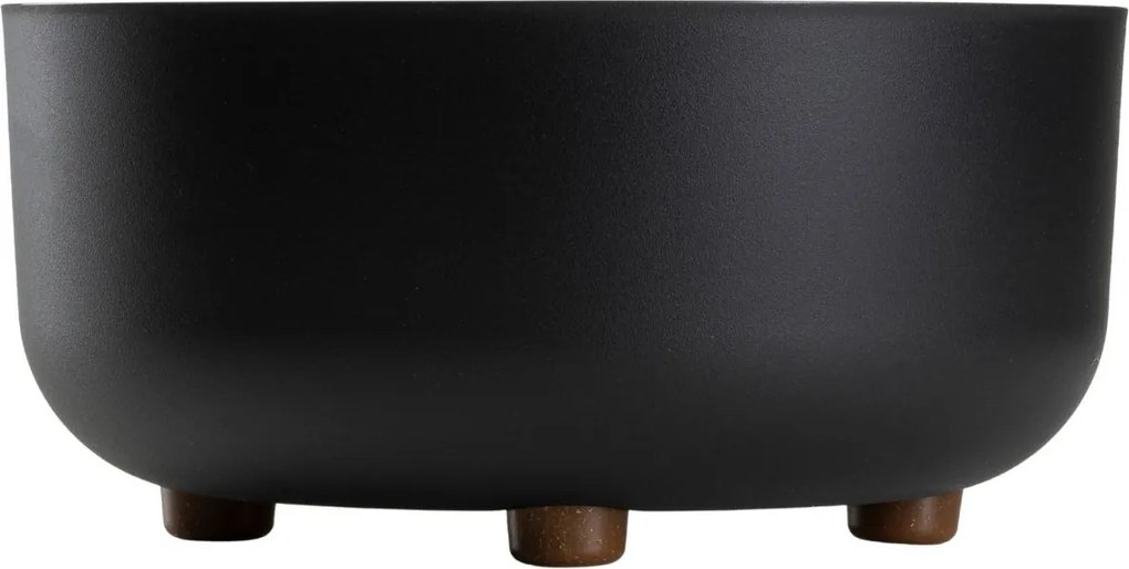 Plastový květináč na nožičkách TERRA 14,4x29,7 cm černý