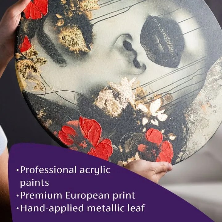 Okrúhle obrazy s akrylom Pravá elegancia