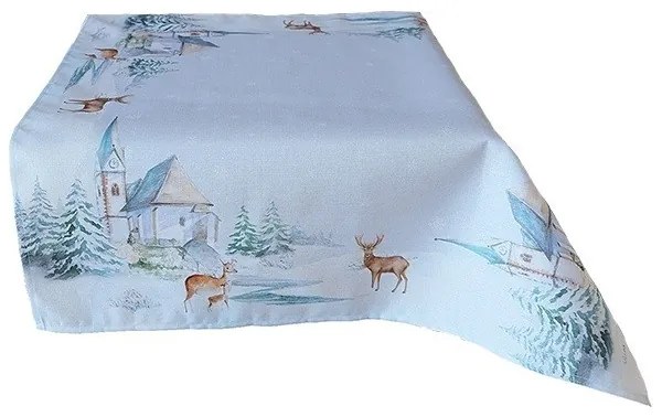 Obrus Zimný kostolík 85x85 cm