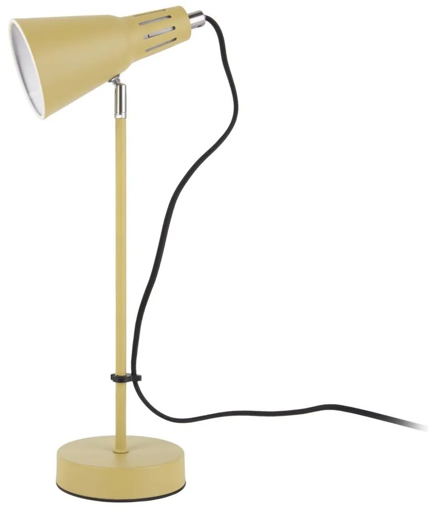 LEITMOTIV Stolná lampa Mini Cone žltá ∅ 16 × 43 cm