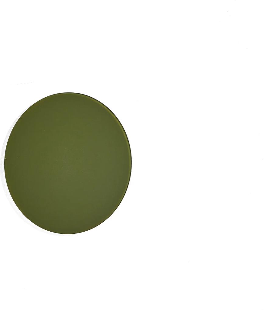 Okrúhla sklenená magnetická tabuľa Carol, Ø 350 mm, olivovo zelená