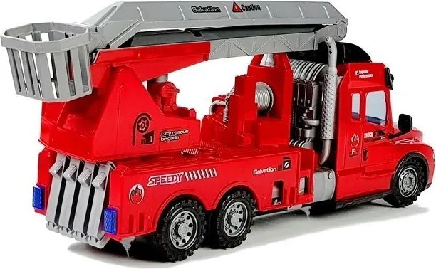 LEAN Toys Hasičský diaľkovo ovládaný mobilný rebrík