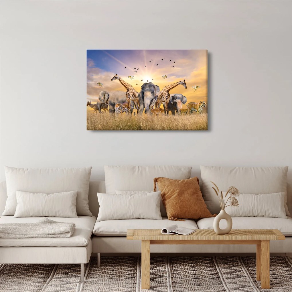 Obraz - Africké zvieratá (90x60 cm)