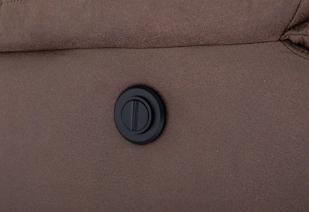 Trojsedák Oxford,  hnedá látka, funkcia el. polohovanie