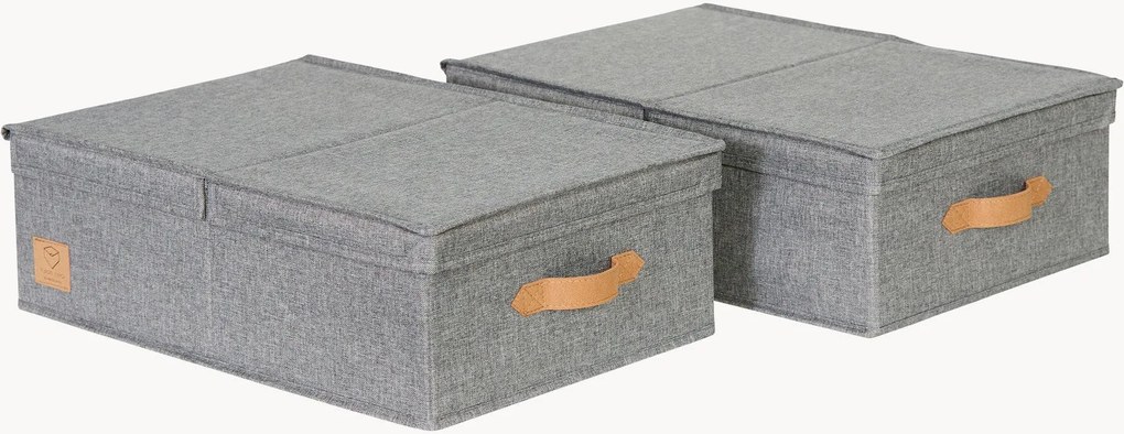 Úložné škatule's vekami Premium, 2 ks