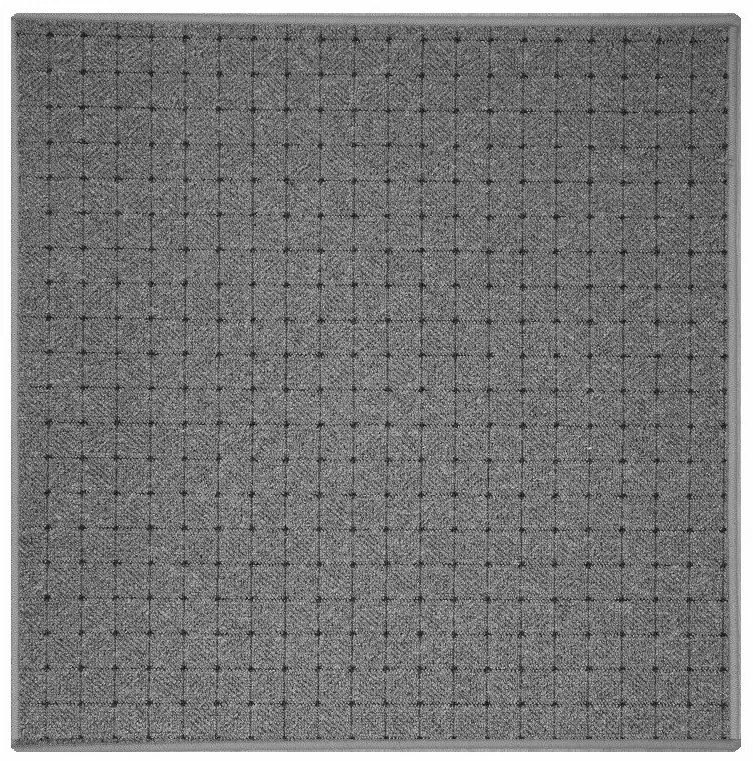 Kusový koberec Udinese šedý štvorec, 100x100, šedá, chodba / predsieň, Vopi
