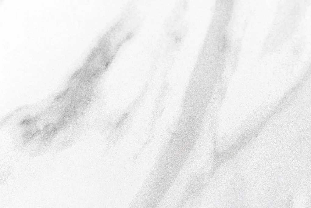 Jedálenský stôl MIKADO 120-160 cm okrúhly rozkladací mramorový vzhľad biely keramický tvrdené sklo